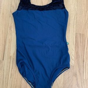 Gently worn navy blue Luckyleo 🍀 leotard size medium